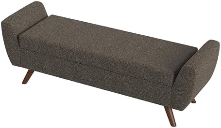 homepop 60" modern storage bench with wood legs, package contents