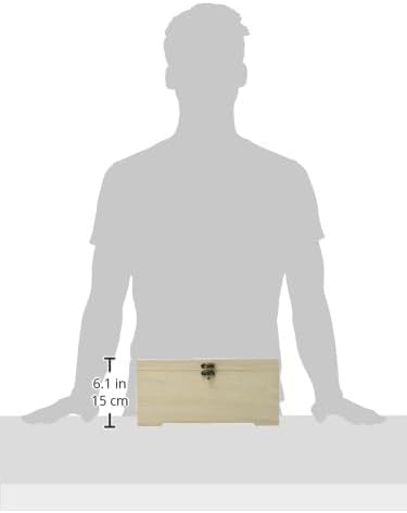 rayher wooden casket with inset, 2 parts, 28x18x13,5cm, close-up detail