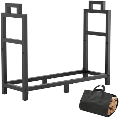 30 inch firewood rack outdoor indoor with handle, view 9