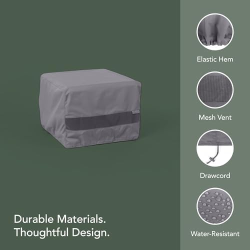 covermates elite outdoor deck box cover - 18w, side view