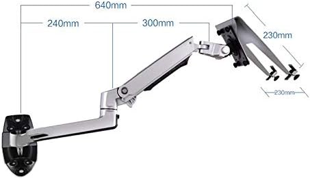 NBGYS XSJ8012WT Aluminum Alloy Mechanical Spring Arm Wall Mount Laptop Holder - Image 4