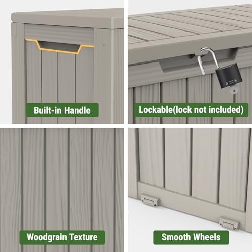 mars villa deck box, outdoor storage box waterproof, package contents