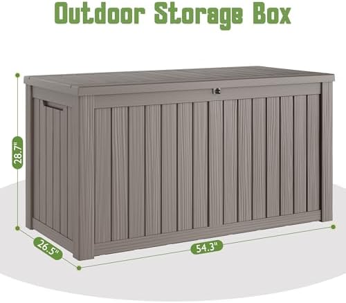 outdoor storage waterproof deck box for patio (180 shown in use
