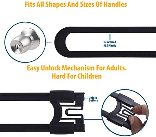 Child Proof Cabinet Locks, Baby Proofing, 6 Pack, Black | Sliding Cabinet Locks, Child Locks for Cabinets and Drawers, Baby Cabinet Locks, Adjustable, Easy Tool-Free Installation