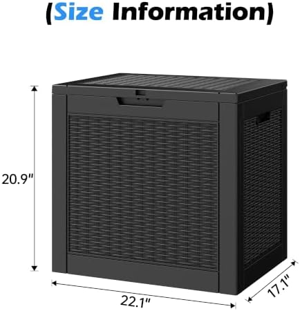 outdoor storage box waterproof, 32 gallon deck box shown in use