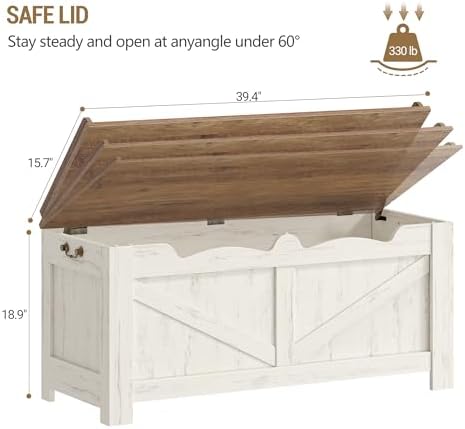 hzuaneri 39" storage chest | stuffed animal and shown in use