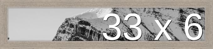 Frame It Easy 33 x 6 Rustic Gray Wood Frame by FrameItEasy