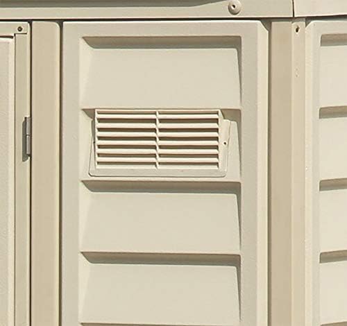 duramax 00283 woodbridge storage shed, off white, view 10