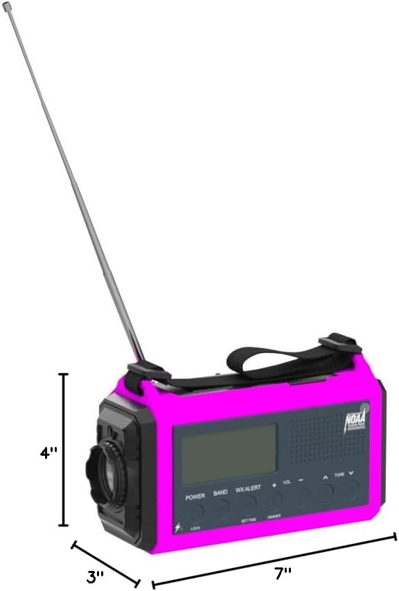 Emergency Weather Radio with AM/FM/NOAA/SW, 5 Ways Powered Solar Hand Crank - Image 9