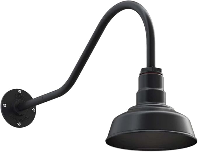 Steel Lighting Co. Hawthorne Barn Light | Outdoor Wall Mounted | 8 inch Dome | by SteelLightingCo
