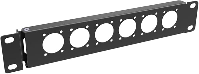 QiaoYoubang 10" 1U Mini Hinged D-Series Connectors Rack Panel 6D XLR HDMI Audio by Followme
