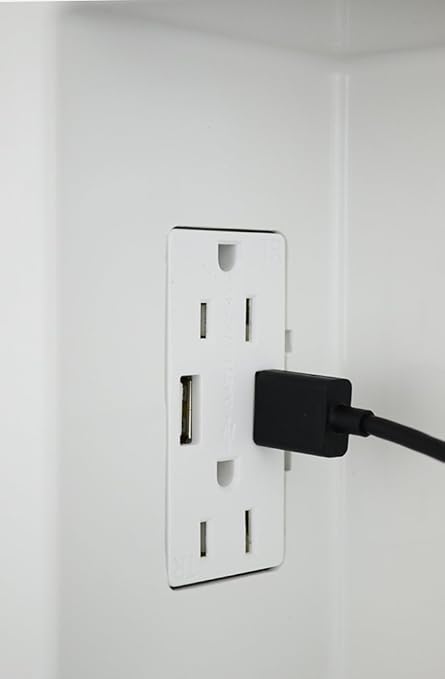 DATA COMM Electronics 45-0231-WH USB Recessed Media Outlet Box, In-Wall Cable - Image 2