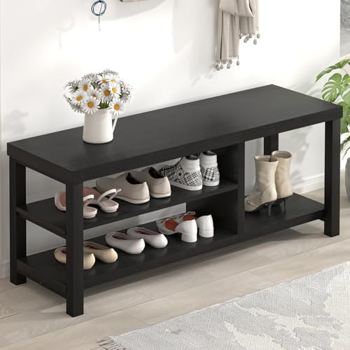 excefur shoe bench, rustic wooden storage bench for, close-up detail