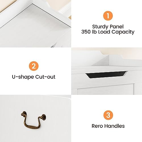 idealhouse storage bench, 24.8" storage chest with lid, package contents