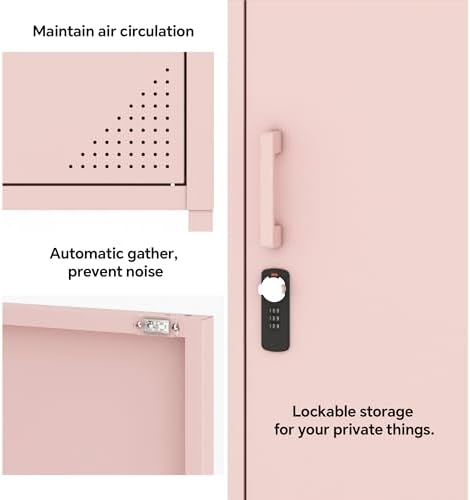 steehoom metal locker cabinet lockable bathroom storage cabinet on a desk or shelf