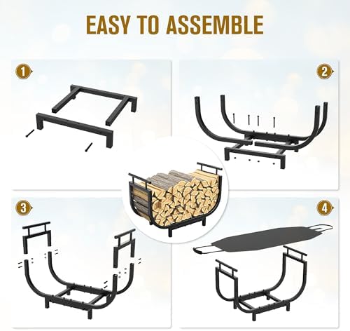 nalone 30 inch firewood rack with carrier bag on a desk or shelf