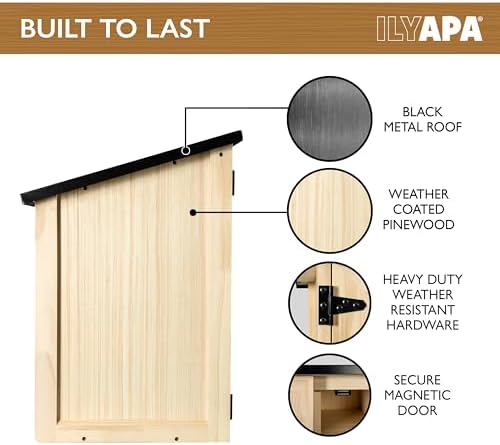 ilyapa library box outdoor - 16x14x22, little outdoor on a desk or shelf