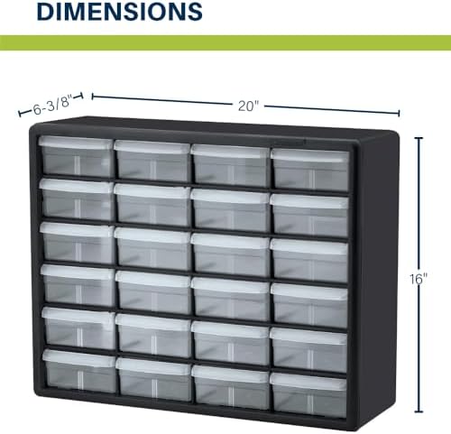 akro-mils 24-drawer plastic drawer storage cabinet for garage, close-up detail