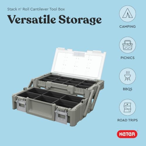 18" camp & trail gear organizer, heavy-duty cantilever, front angle view