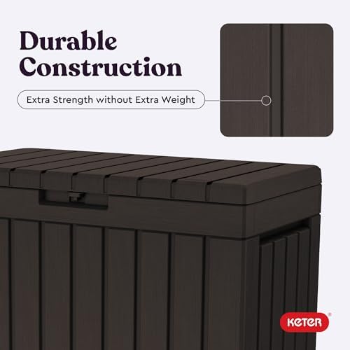 keter kentwood 50 gal outdoor storage box and, package contents