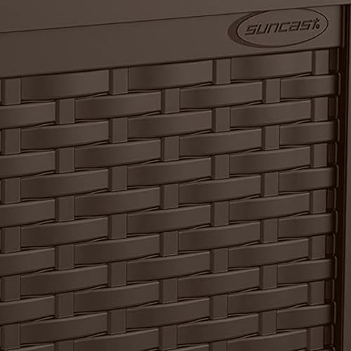 suncast 4 pack 22-gallon small deck box, side view