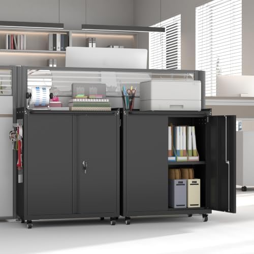 metal garage storage cabinet with wheels, lockable rolling, package contents