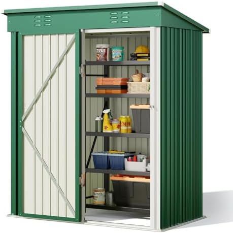 bealife 5' x 3' outdoor storage shed, metal, view 9