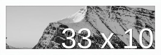 Frame It Easy 33 x 10 White Wood Frame by FrameItEasy
