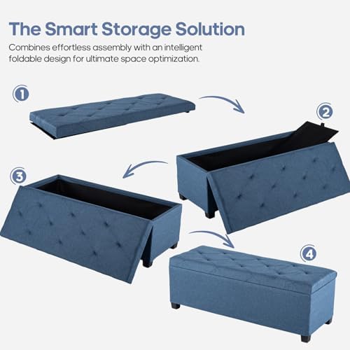 dumos storage ottoman bench, 43.3 inch end of, package contents