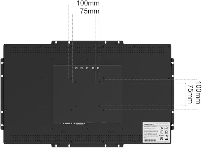 GreenTouch 21.5 inch 10 Points Touch Front IK08/IP65 Open Frame Touch Monitor - Image 3