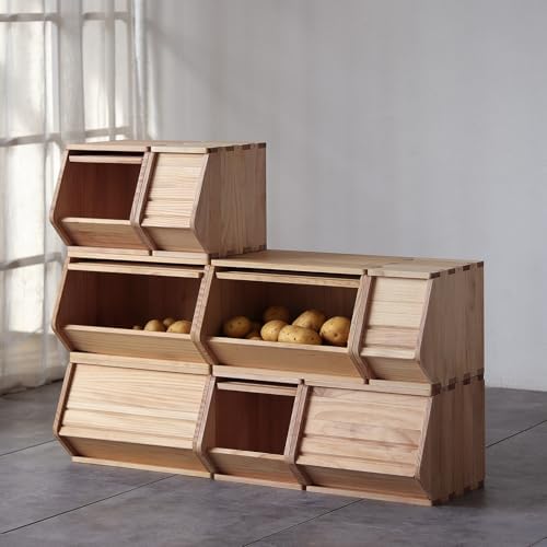 stackable solid wood storage chests, modular bins with, package contents