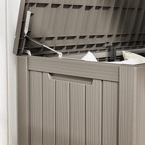 150 gal deck box,outdoor storage box waterproof lockable,gas, view 9