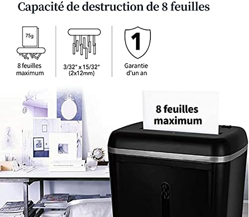 WOLVERINE 8-Sheet Super Micro Cut High Security Level P-5 Ultra Quiet - Image 6