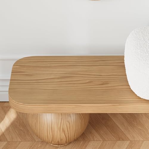 homary entryway bench, modern wooden boucle upholstered bench showing dimensions