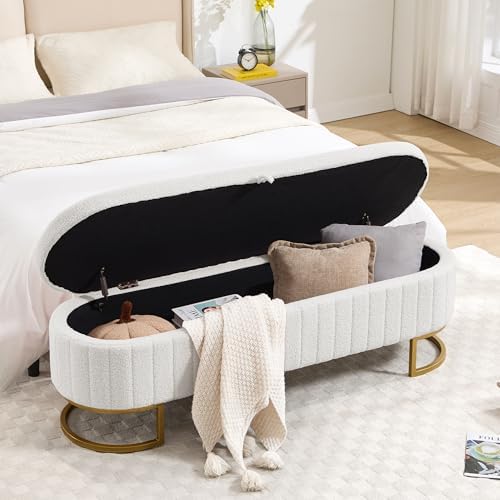 storage ottoman bench, 63" teddy end of bed, view 9