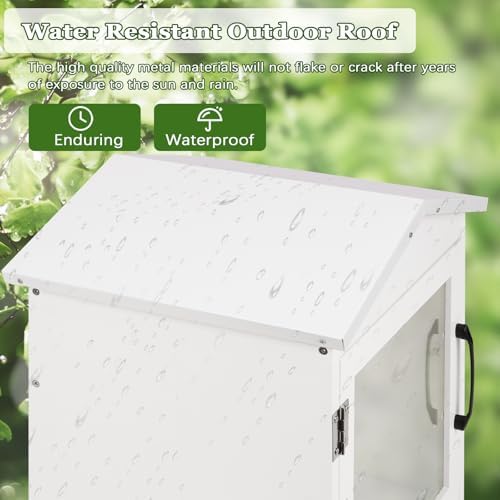 outdoor library outdoor book box storage, 13x11x16 inch, side view