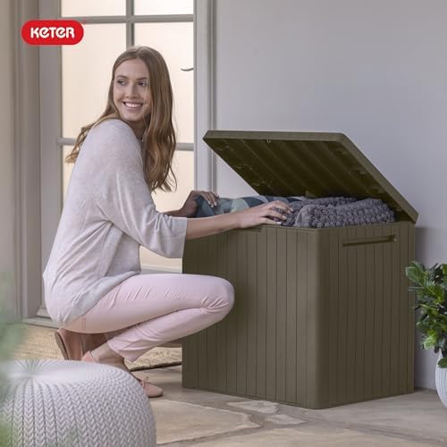 keter city 30 gal outdoor storage box and, view 10