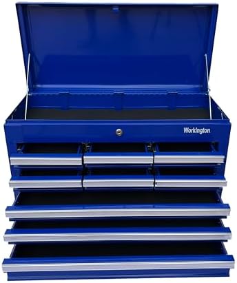 workington professional industrial portable metal tool chest with, side view