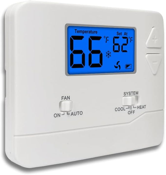 NonProgrammable Thermostat for Home, Digital Energy-Saving Thermostat, by Miuputake