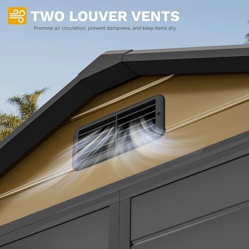 dwvo 6x4 ft resin outdoor storage shed with, side view
