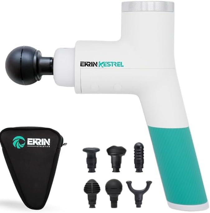Ekrin Athletics White Kestrel Percussive Massager by EKRINATHLETICS