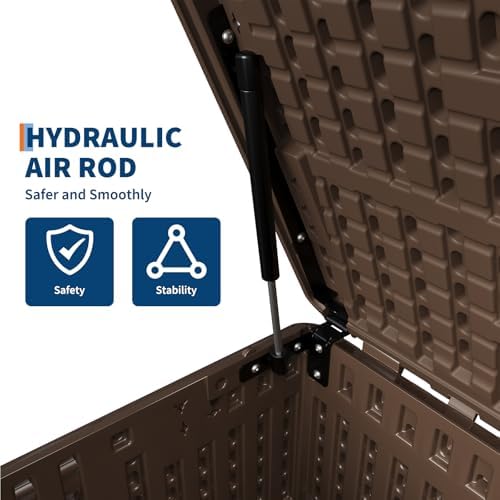 idealhouse 100 gal waterproof blow molded resin deck shown in use