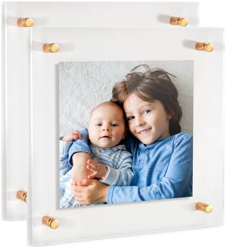 ArtToFrames 12x12 Inch Double Panel Floating Acrylic Picture Frame comes by ArtToFrames