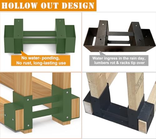 outdoor firewood brackets fire wood rack for 2x4 shown in use