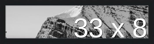 Frame It Easy 33 x 8 Black Wood Frame by FrameItEasy