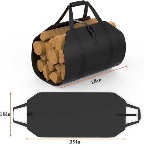 walmann heavy-duty 6 ft firewood rack with cover, side view