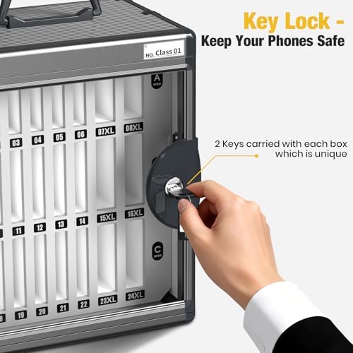 glosen 24 slots cell phone storage locker for, close-up detail