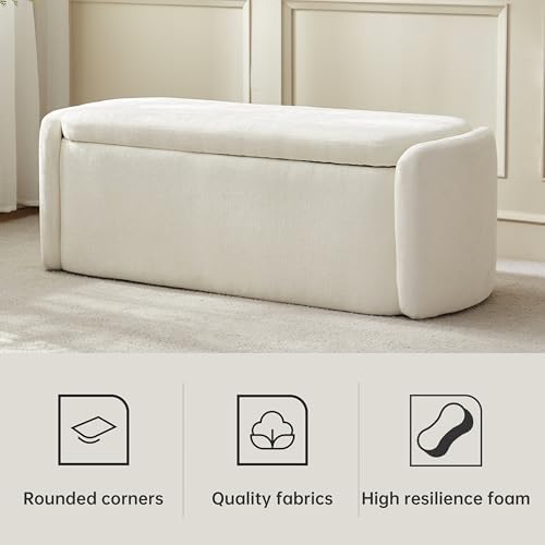 vknow storage bench, upholstered storage ottoman bench with, package contents
