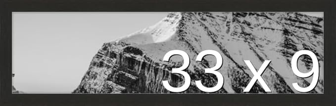 Frame It Easy 33 x 9 Coffee Wood Frame by FrameItEasy