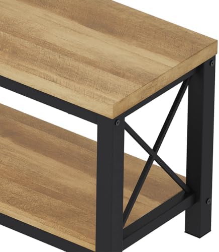 bon augure entryway shoe bench for mudroom, farmhouse, front angle view
